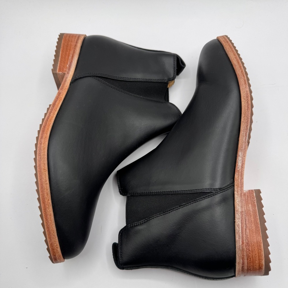Nisolo Women 8.5 Black Eva Everyday Leather Chelsea Ankle‎ Boots Water Resistant - Picture 2 of 9